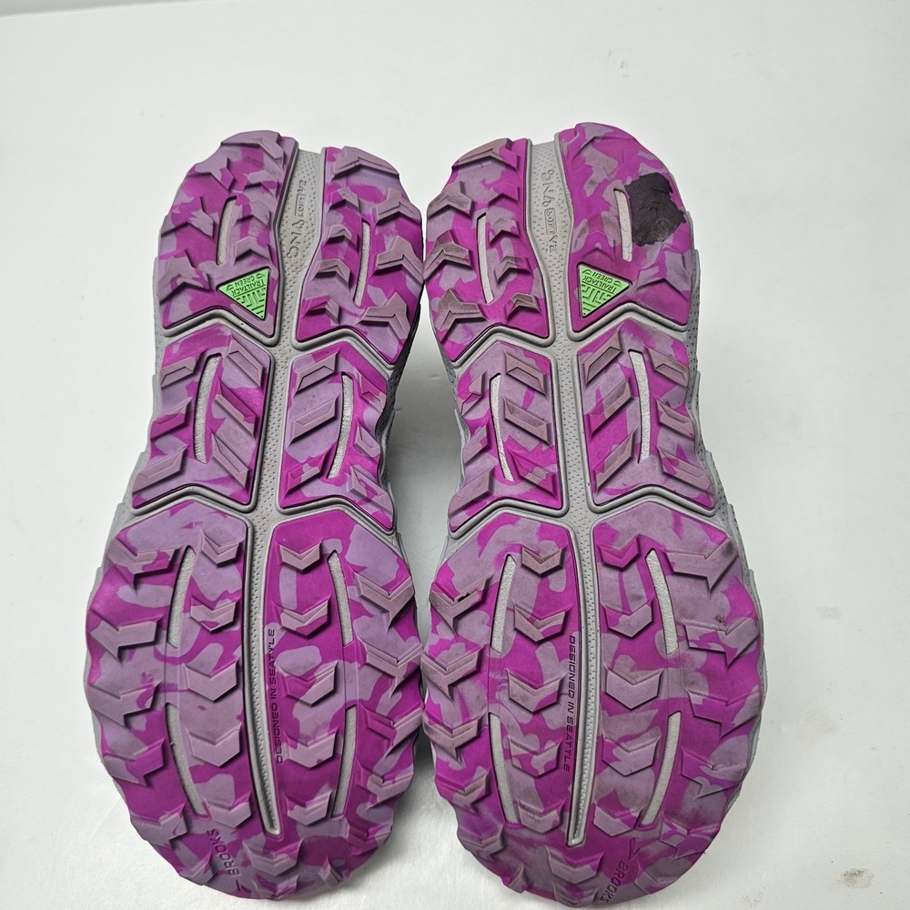 Brooks Cascadia 17 Athletic Hiking Shoes Womens 7.5 Oyster Purple Grey Low Top - Picture 5 of 10